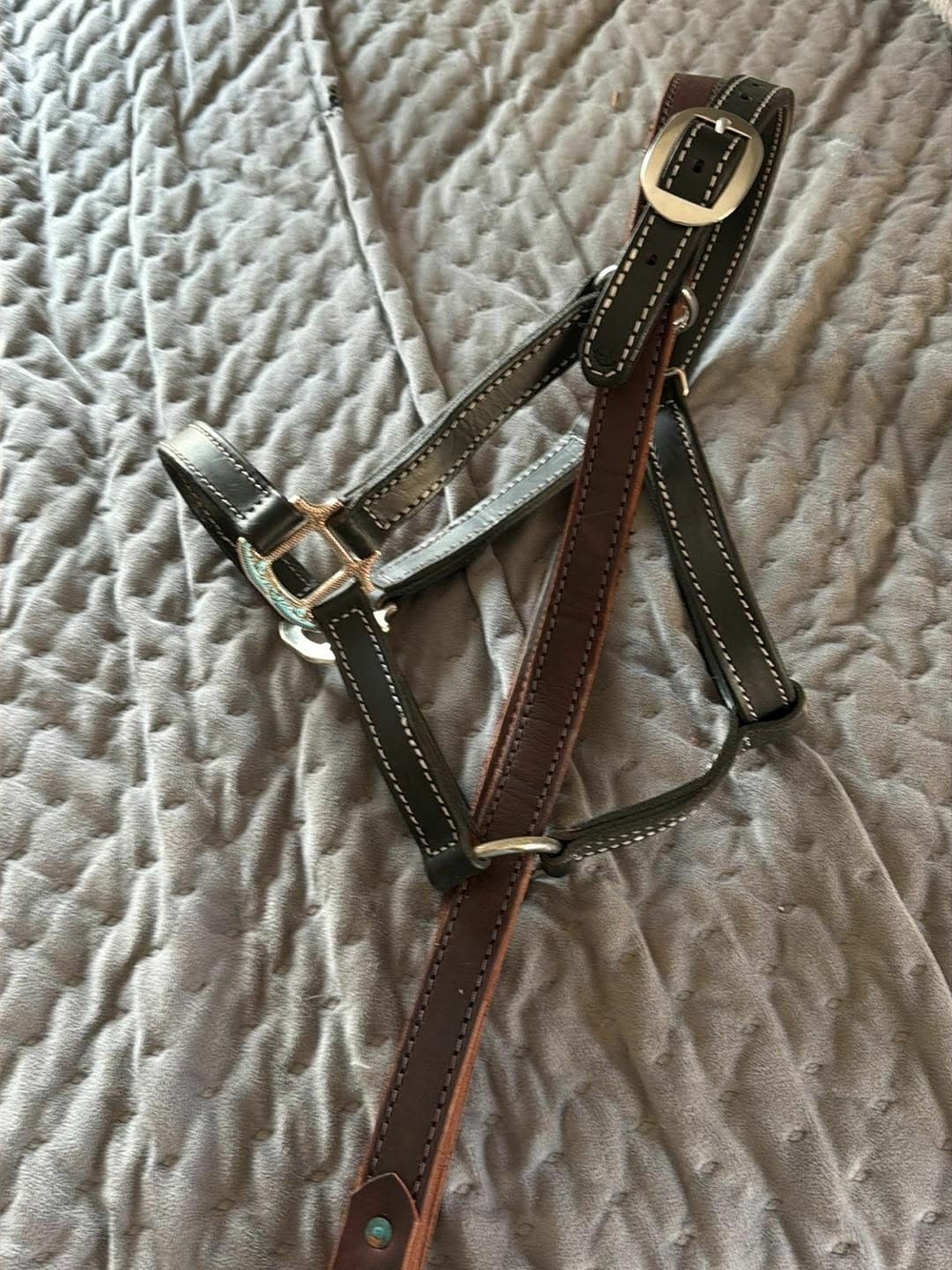 Rockin A Leather Small Set Back Halter